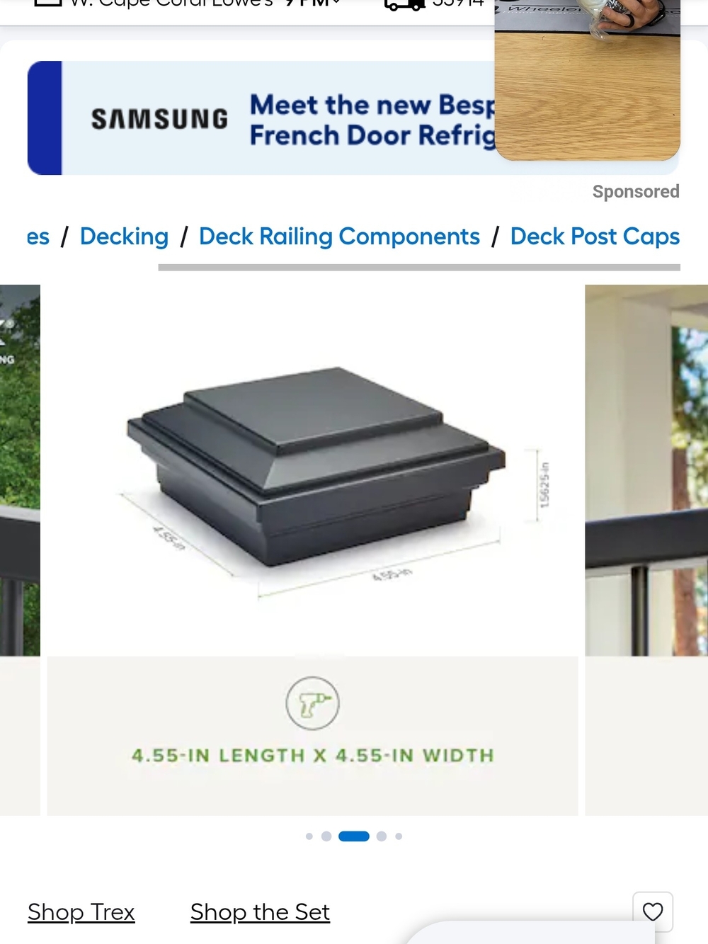 Square Deck Post Cap